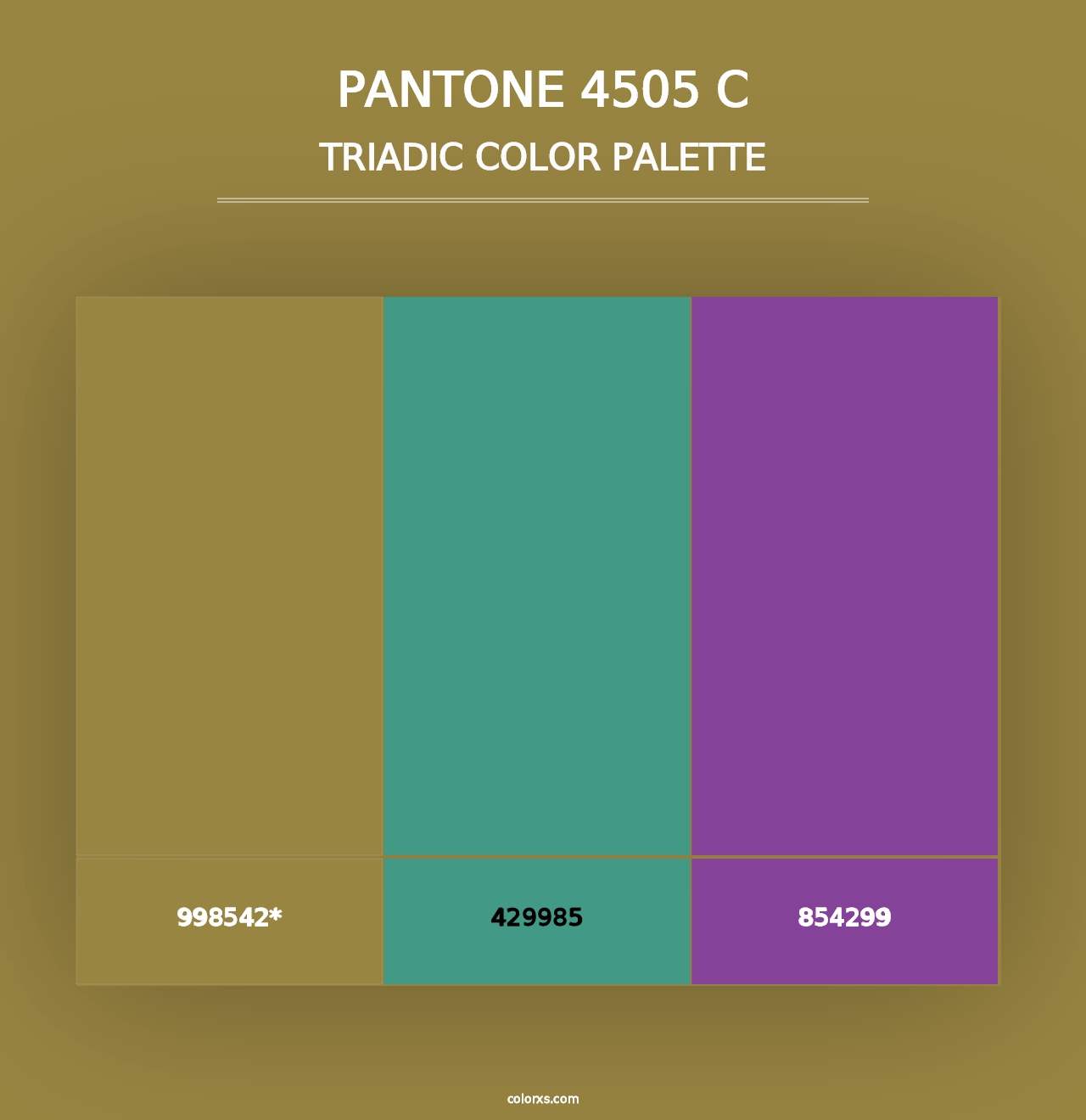 PANTONE 4505 C - Triadic Color Palette