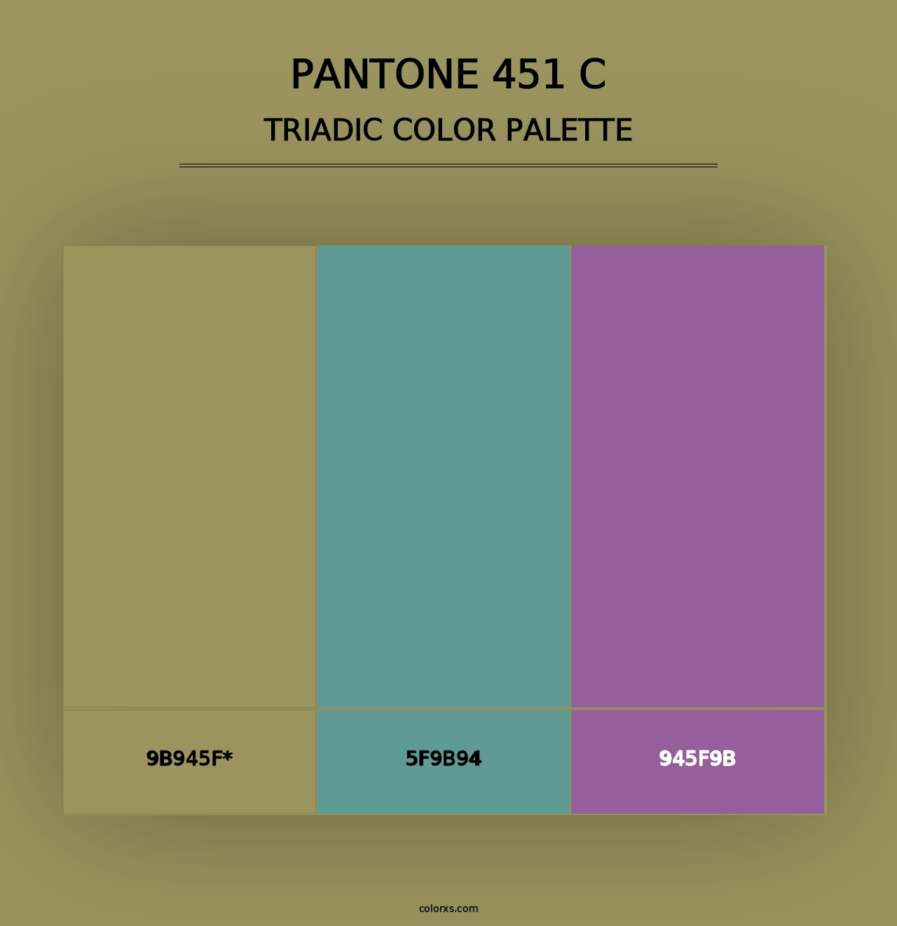 PANTONE 451 C - Triadic Color Palette