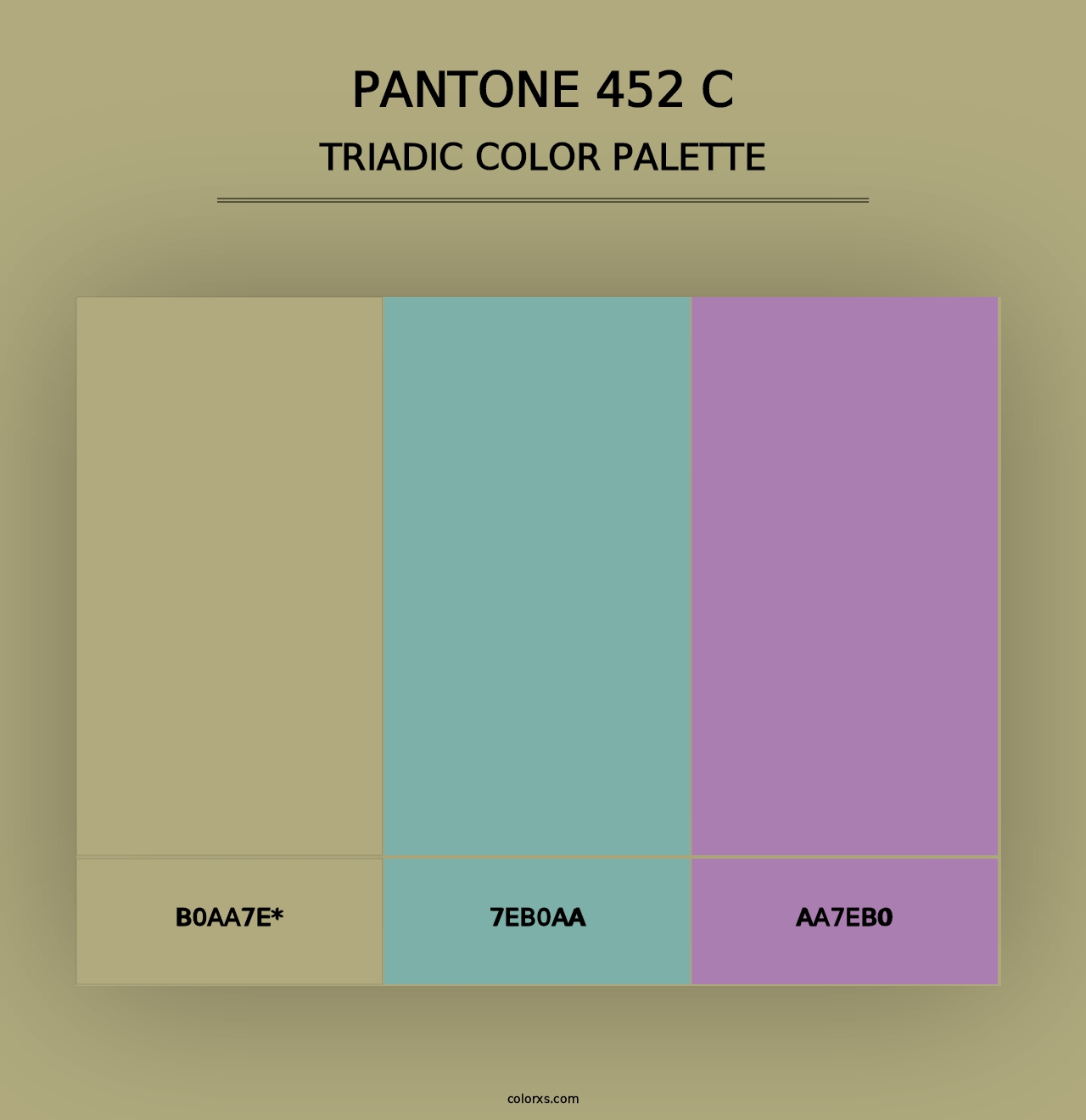 PANTONE 452 C - Triadic Color Palette