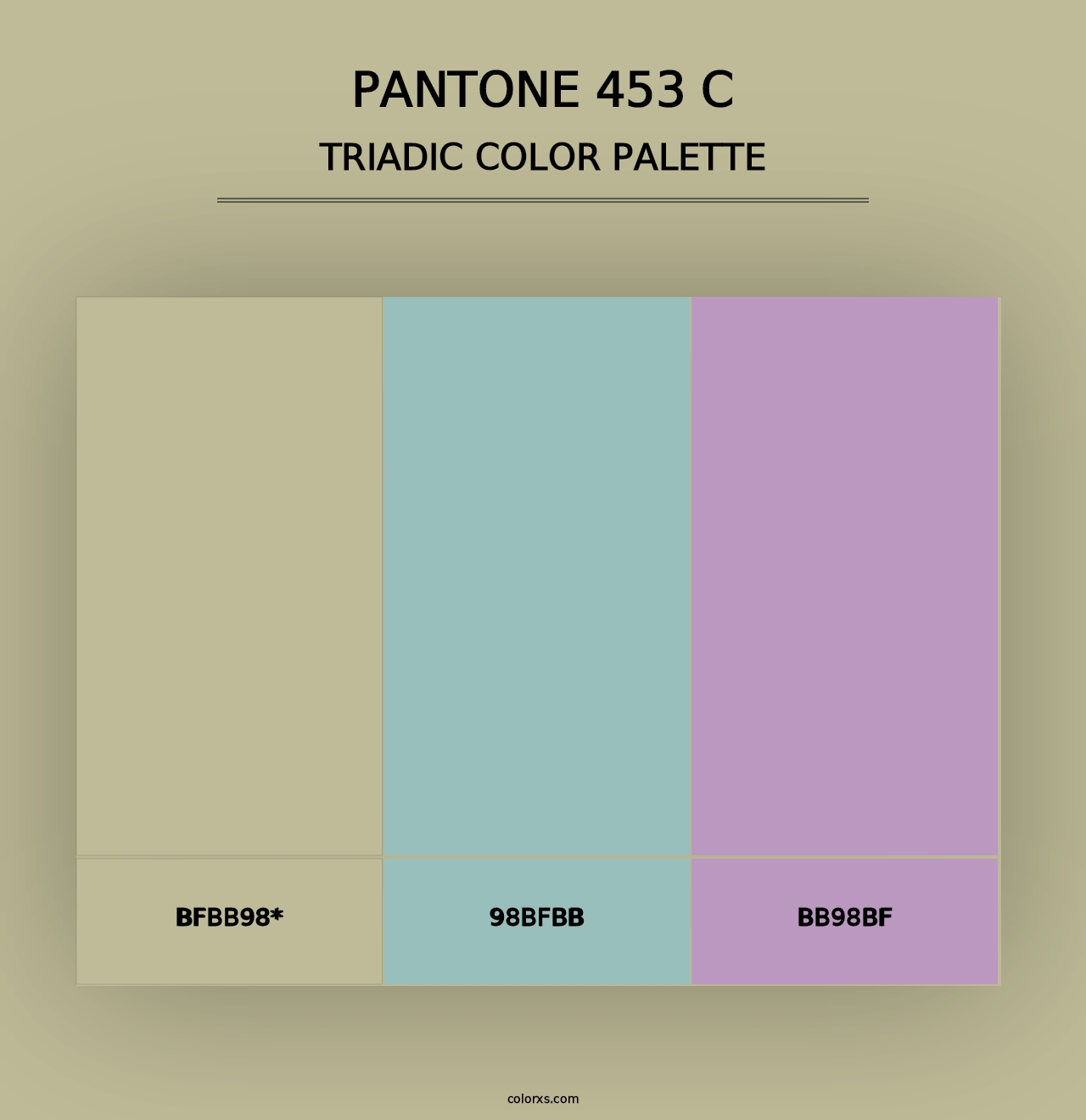 PANTONE 453 C - Triadic Color Palette