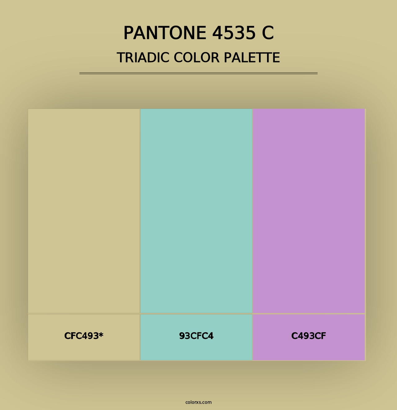 PANTONE 4535 C - Triadic Color Palette