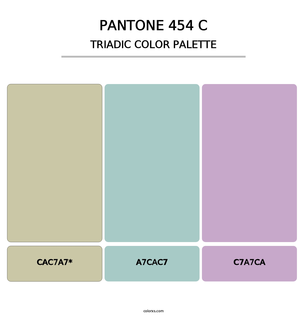 PANTONE 454 C - Triadic Color Palette