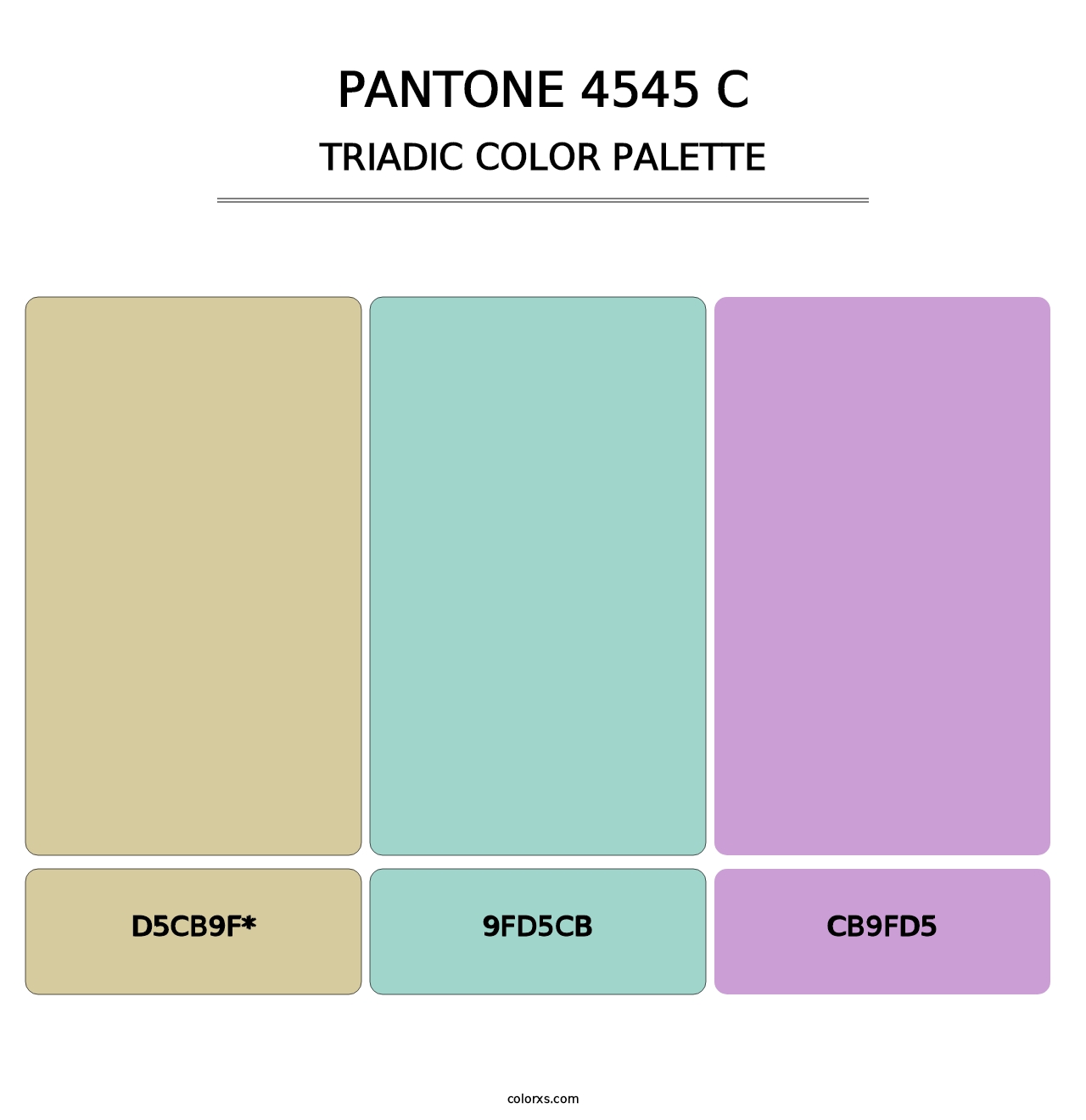 PANTONE 4545 C - Triadic Color Palette