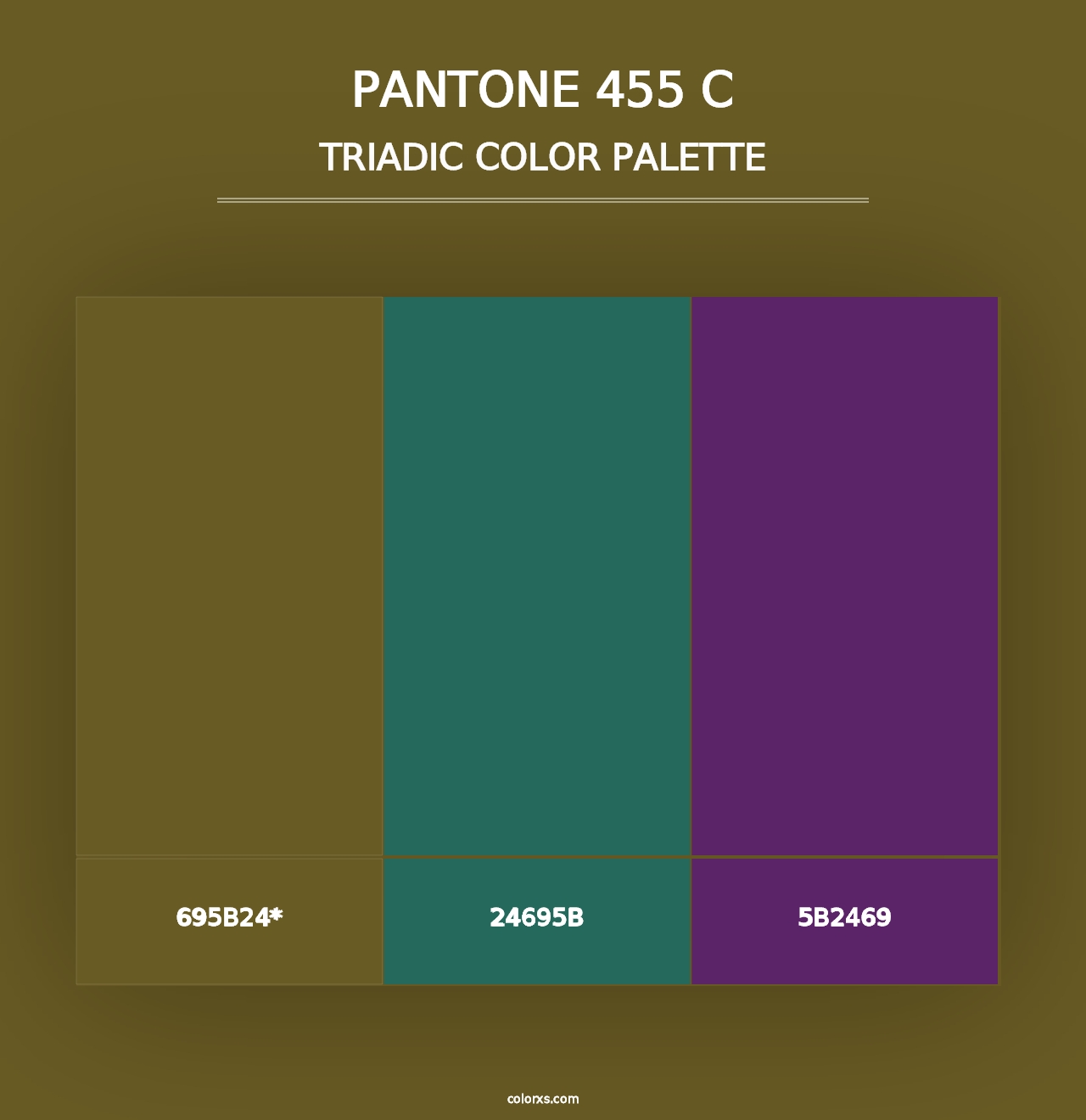 PANTONE 455 C - Triadic Color Palette