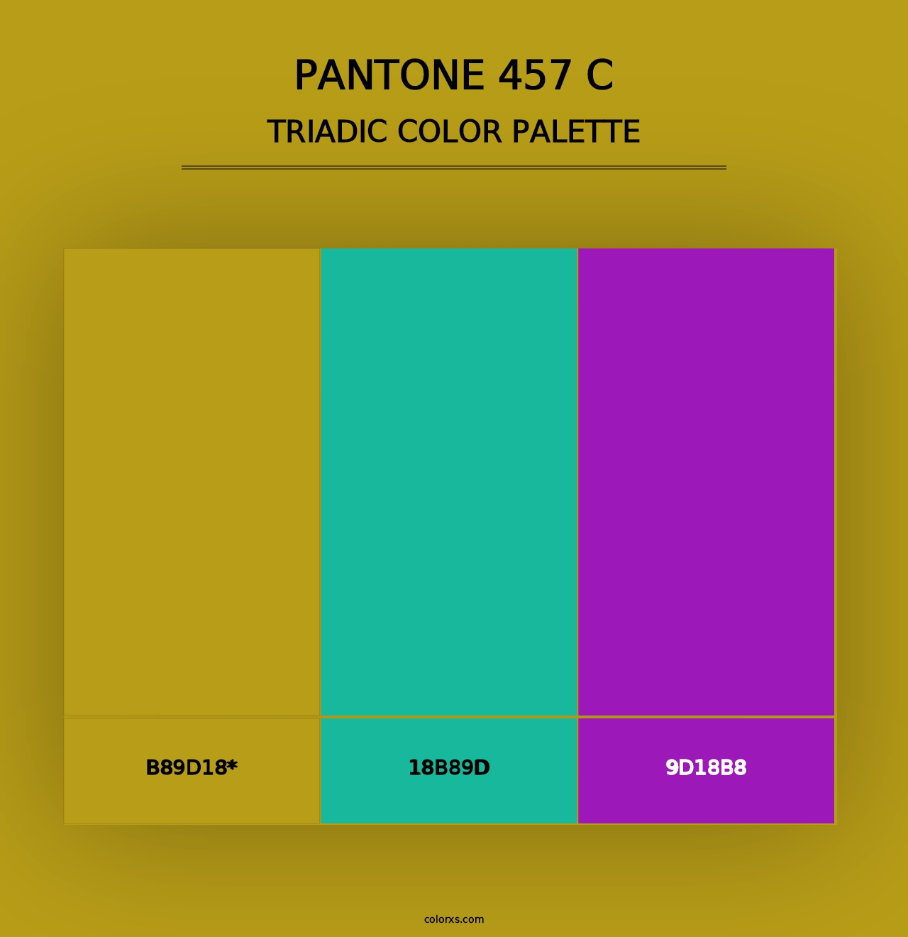 PANTONE 457 C - Triadic Color Palette