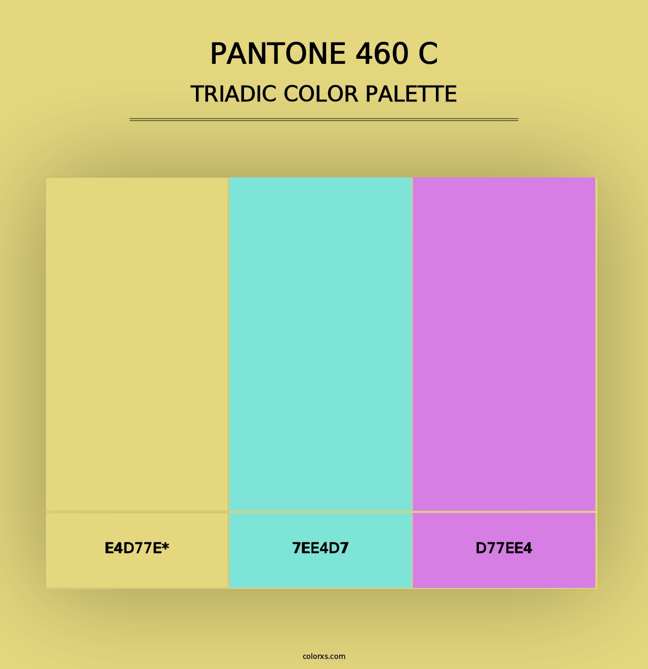 PANTONE 460 C - Triadic Color Palette