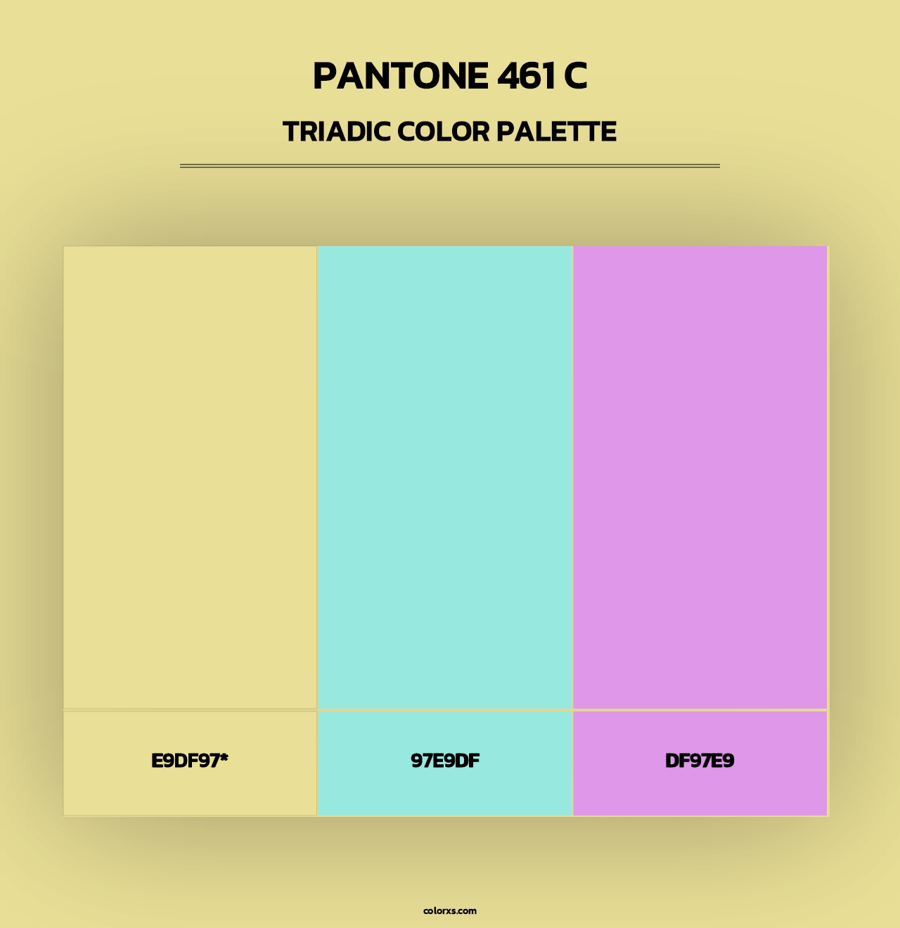 PANTONE 461 C - Triadic Color Palette