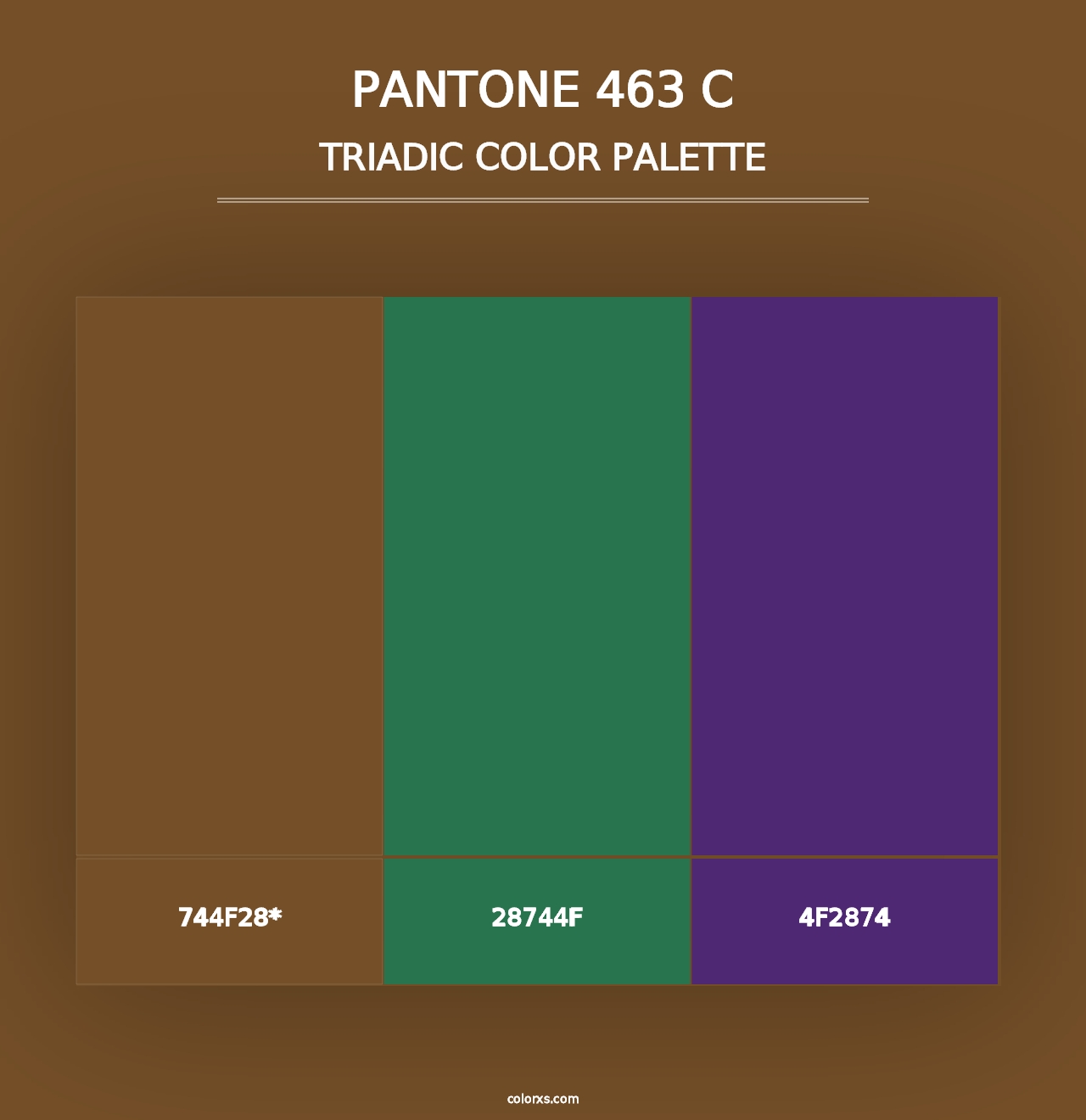 PANTONE 463 C - Triadic Color Palette