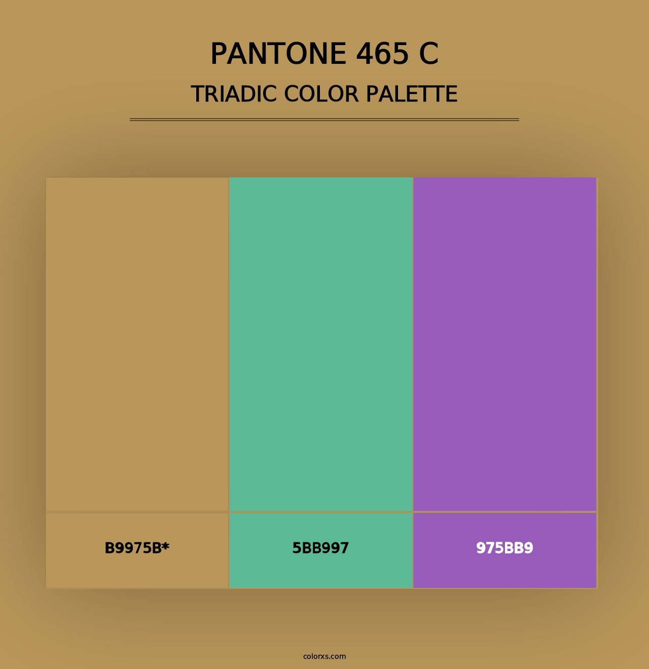 PANTONE 465 C - Triadic Color Palette