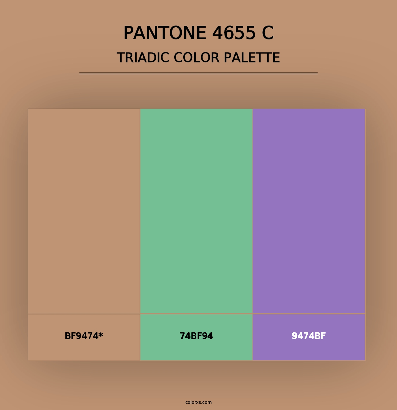 PANTONE 4655 C - Triadic Color Palette