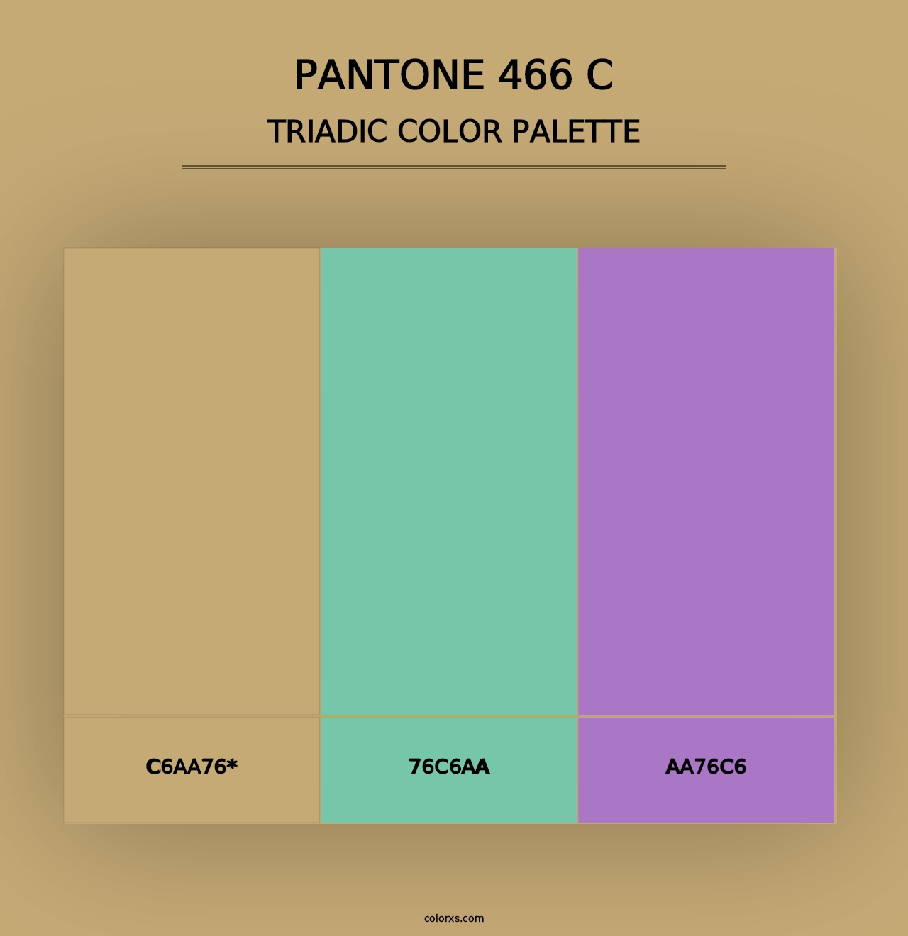 PANTONE 466 C - Triadic Color Palette