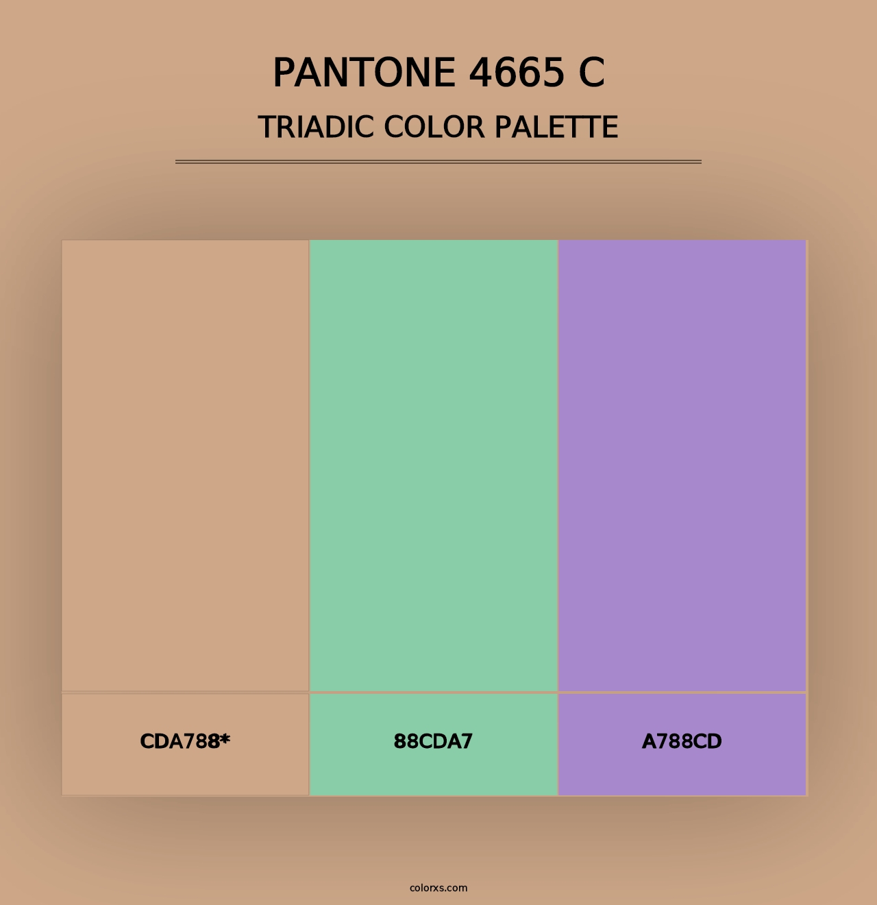 PANTONE 4665 C - Triadic Color Palette