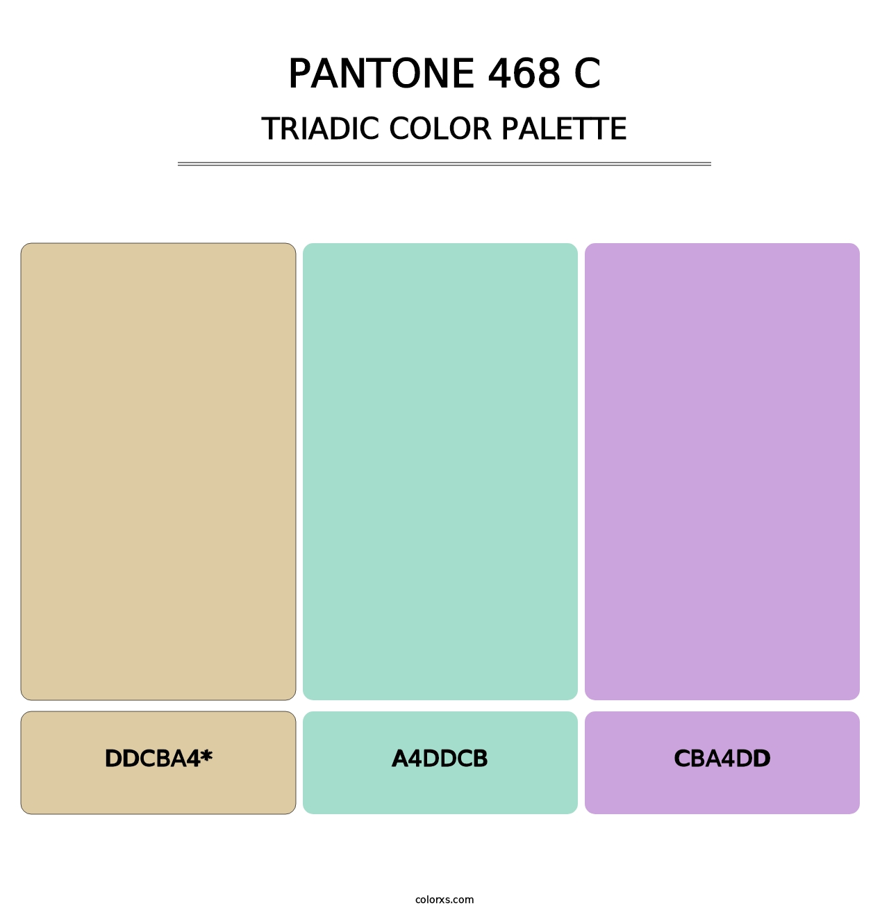 PANTONE 468 C - Triadic Color Palette