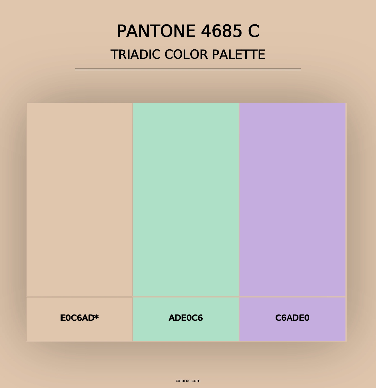 PANTONE 4685 C - Triadic Color Palette