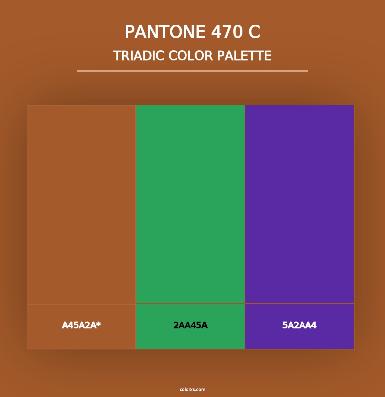 PANTONE 470 C - Triadic Color Palette