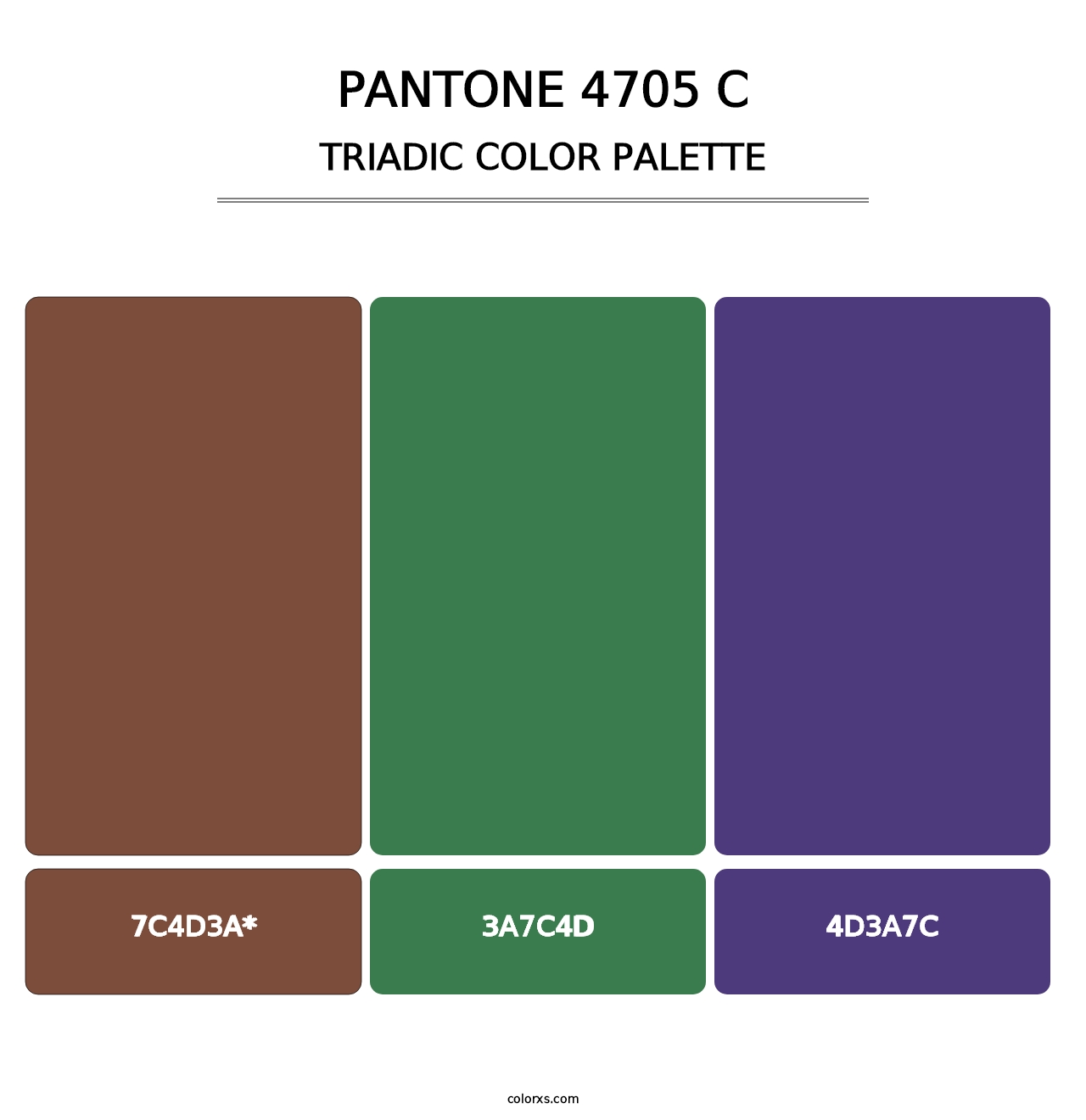 PANTONE 4705 C - Triadic Color Palette