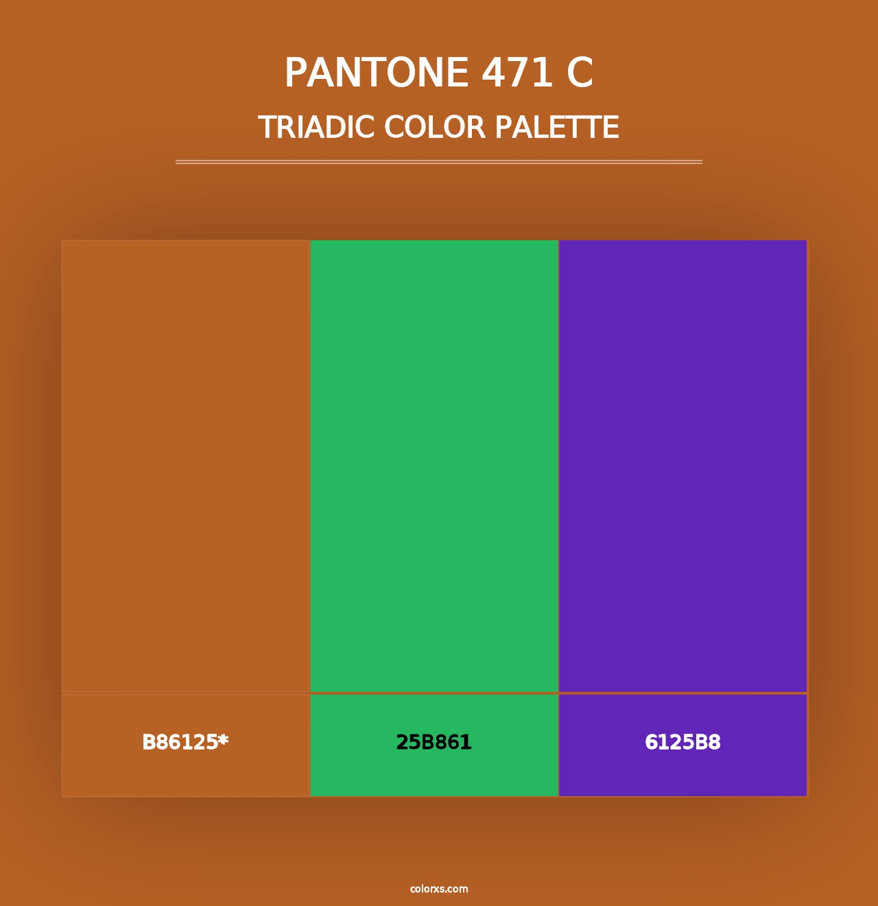 PANTONE 471 C - Triadic Color Palette