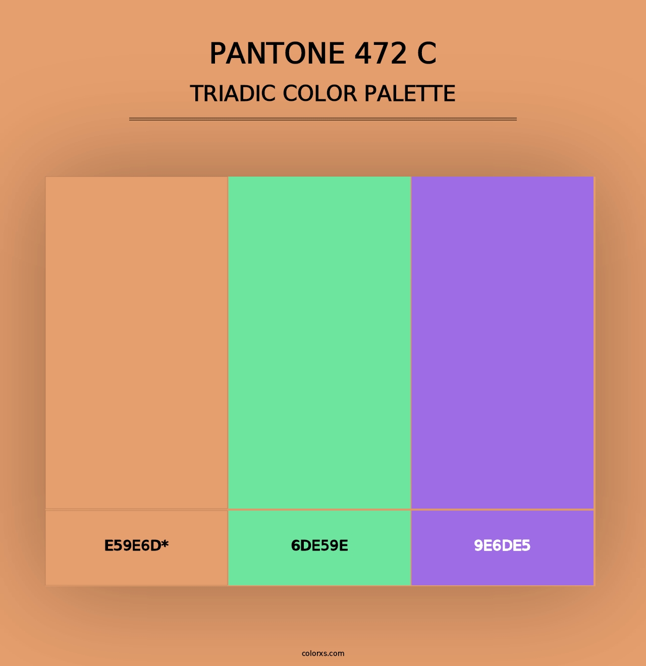 PANTONE 472 C - Triadic Color Palette