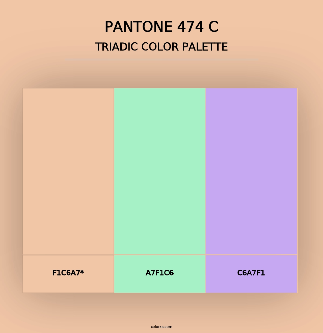 PANTONE 474 C - Triadic Color Palette