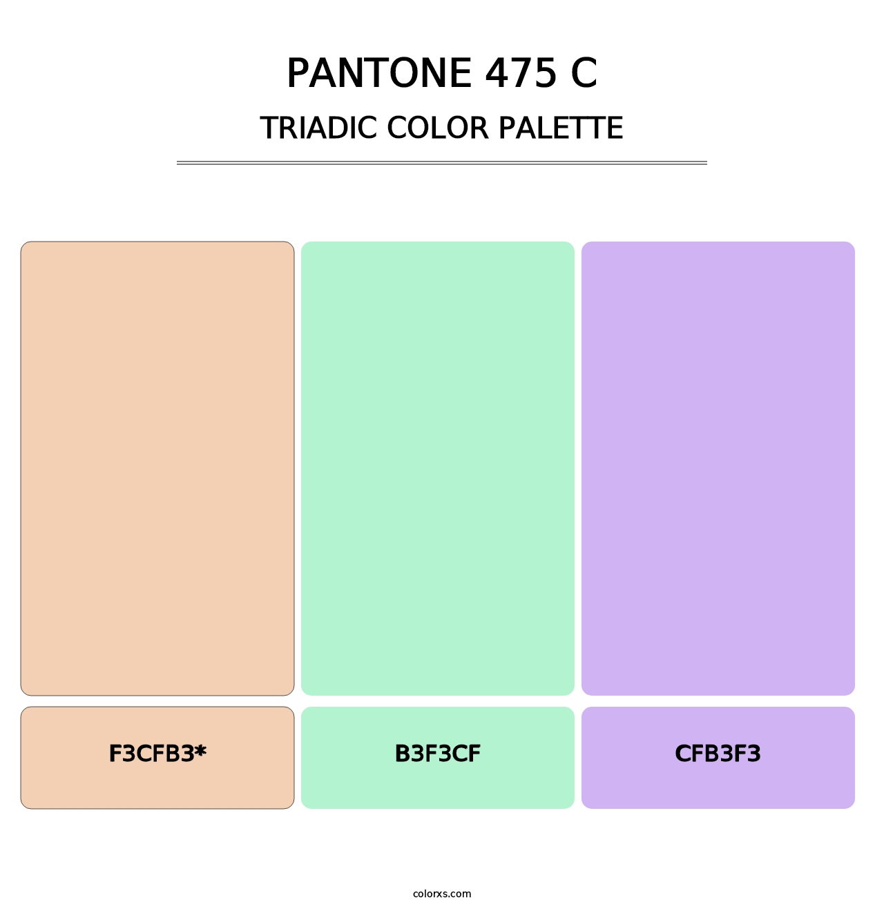 PANTONE 475 C - Triadic Color Palette