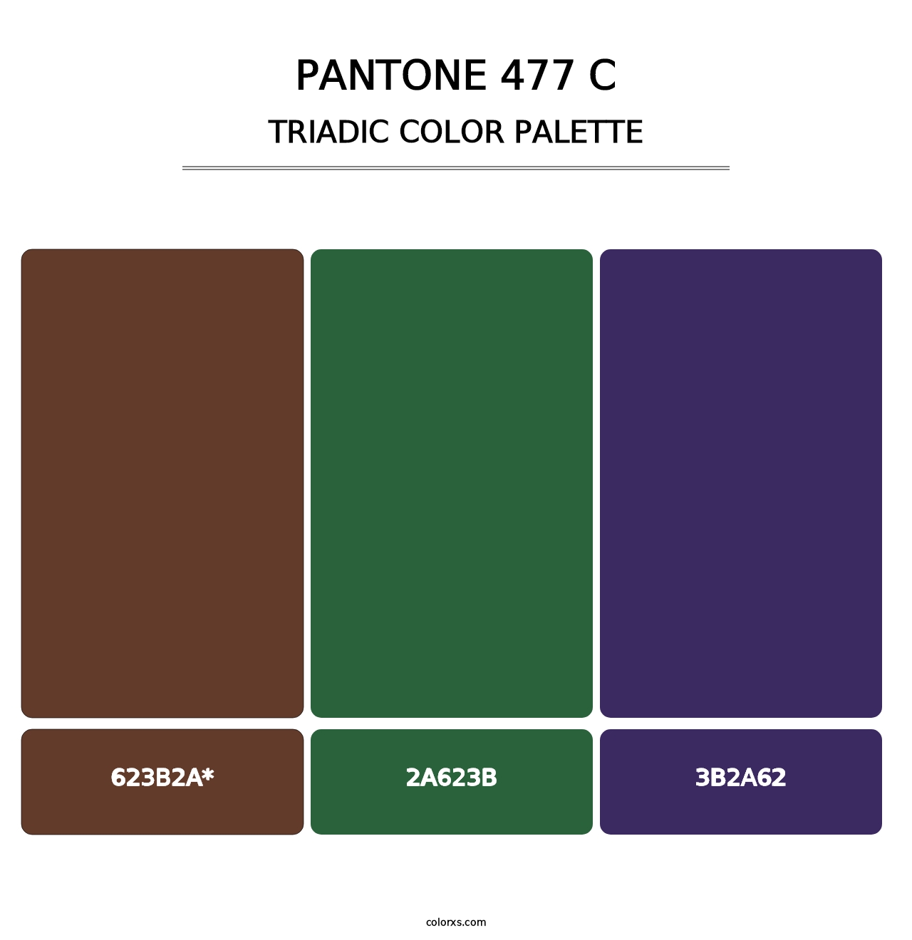 PANTONE 477 C - Triadic Color Palette