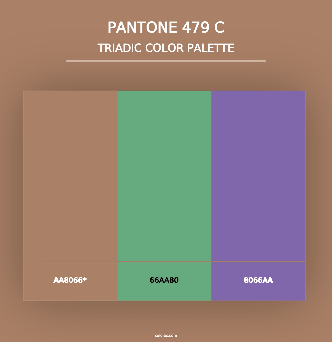 PANTONE 479 C - Triadic Color Palette