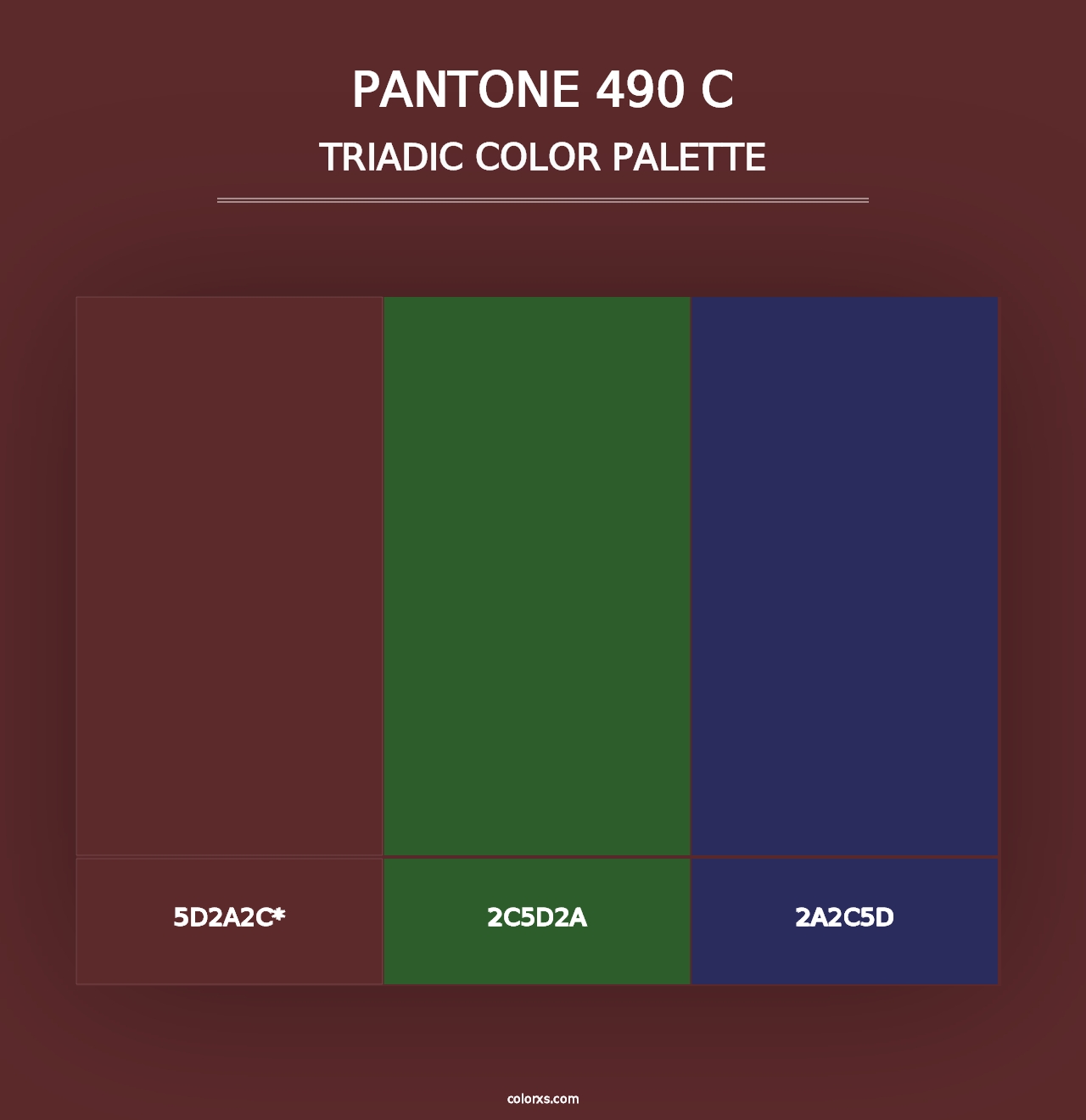 PANTONE 490 C - Triadic Color Palette