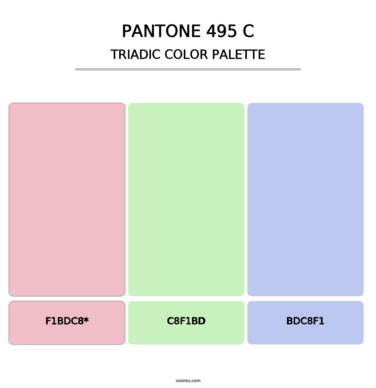 PANTONE 495 C - Triadic Color Palette