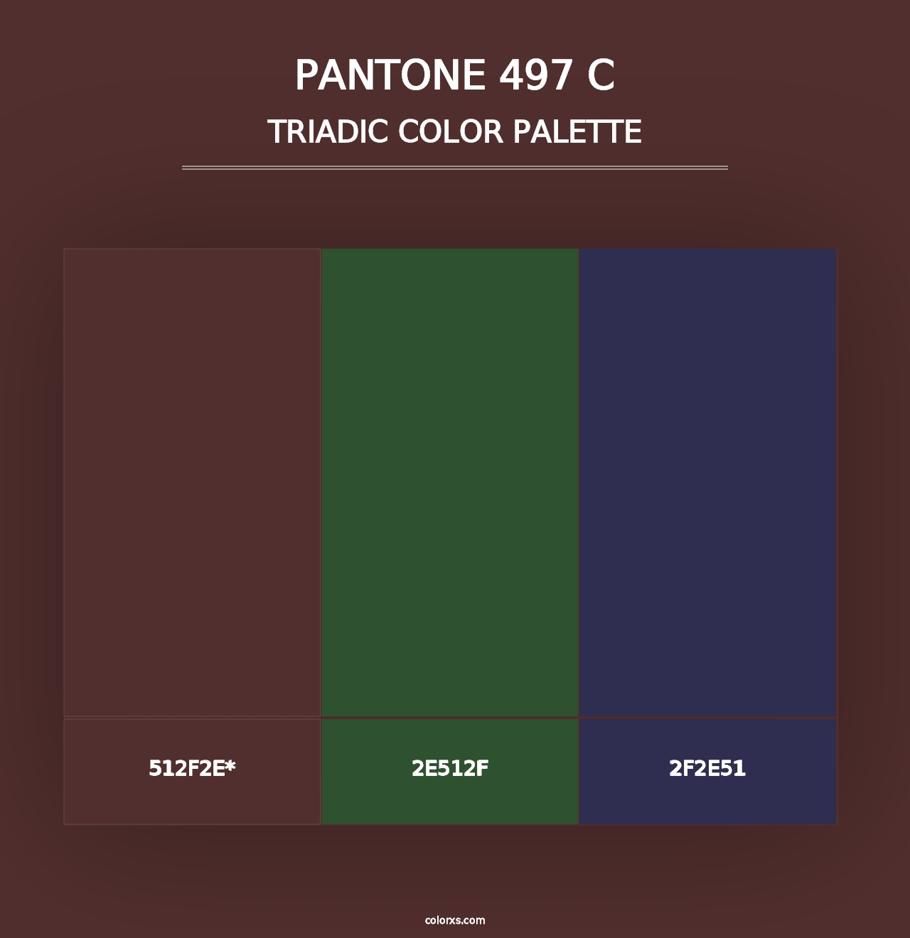 PANTONE 497 C - Triadic Color Palette