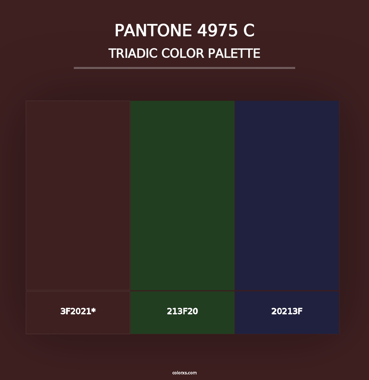 PANTONE 4975 C - Triadic Color Palette