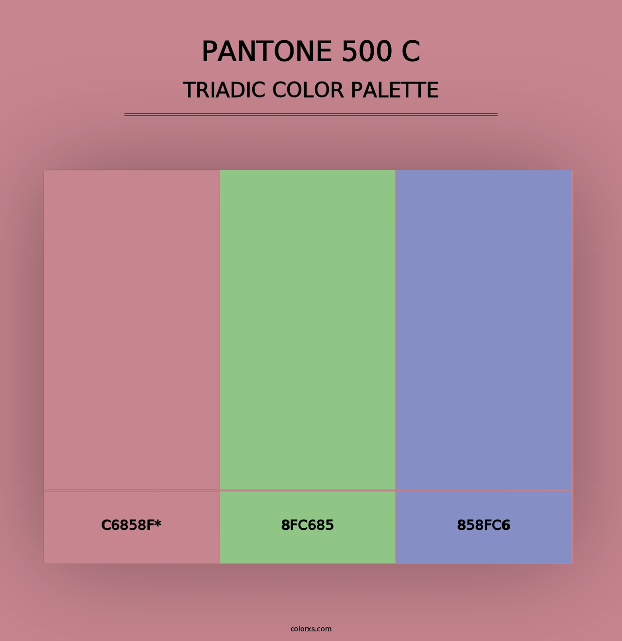 PANTONE 500 C - Triadic Color Palette