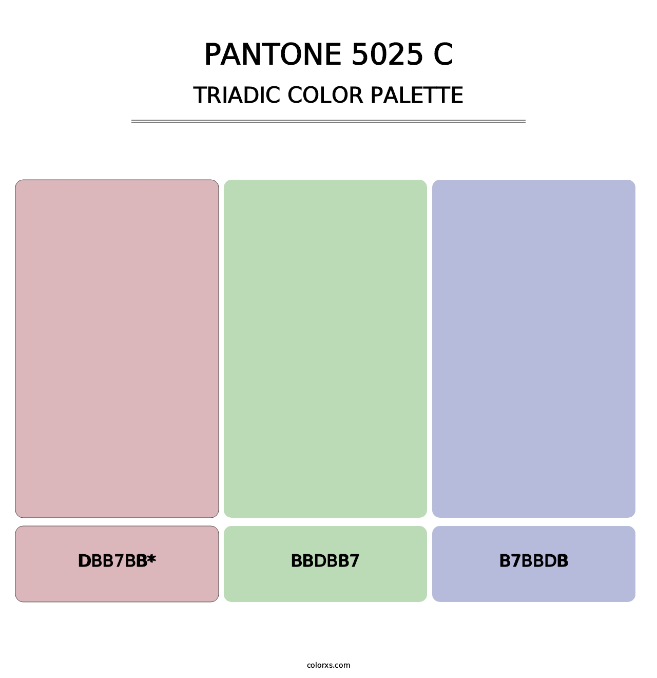 PANTONE 5025 C - Triadic Color Palette