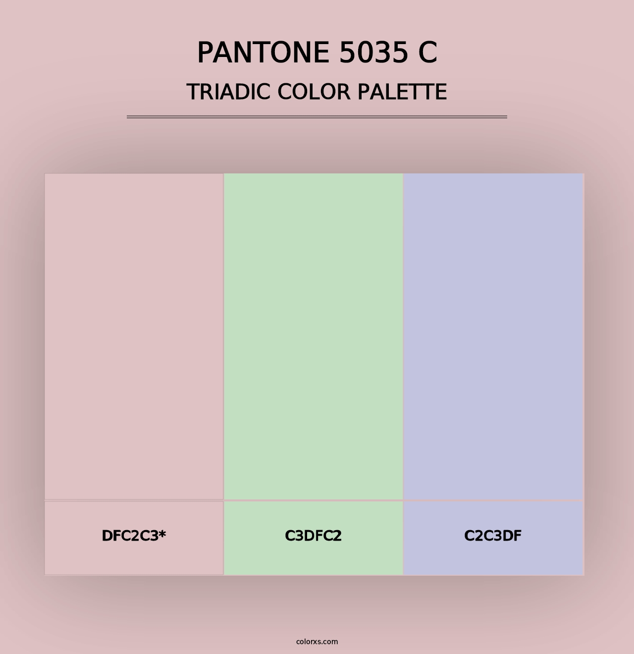 PANTONE 5035 C - Triadic Color Palette