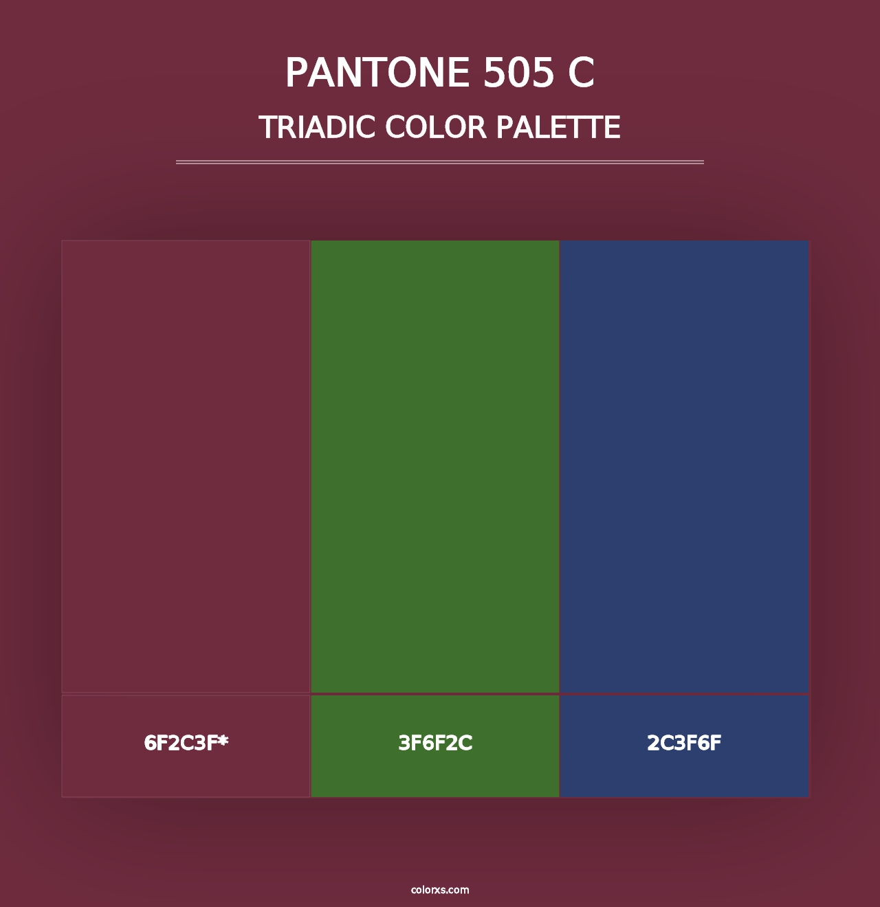 PANTONE 505 C - Triadic Color Palette