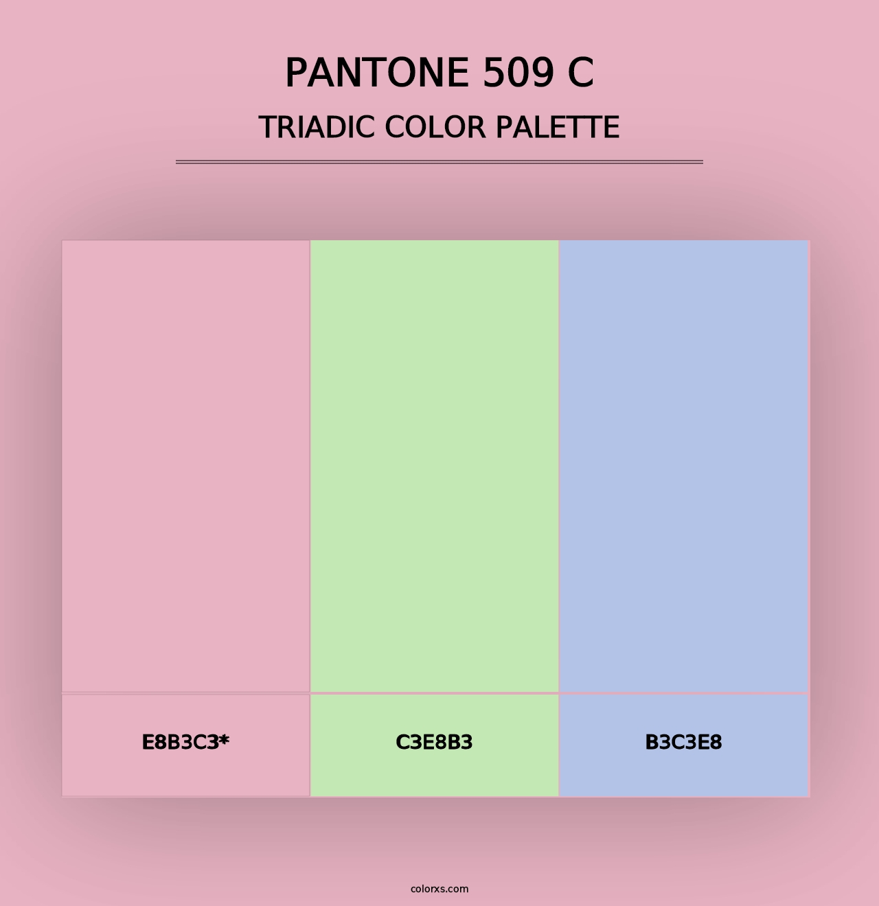 PANTONE 509 C - Triadic Color Palette