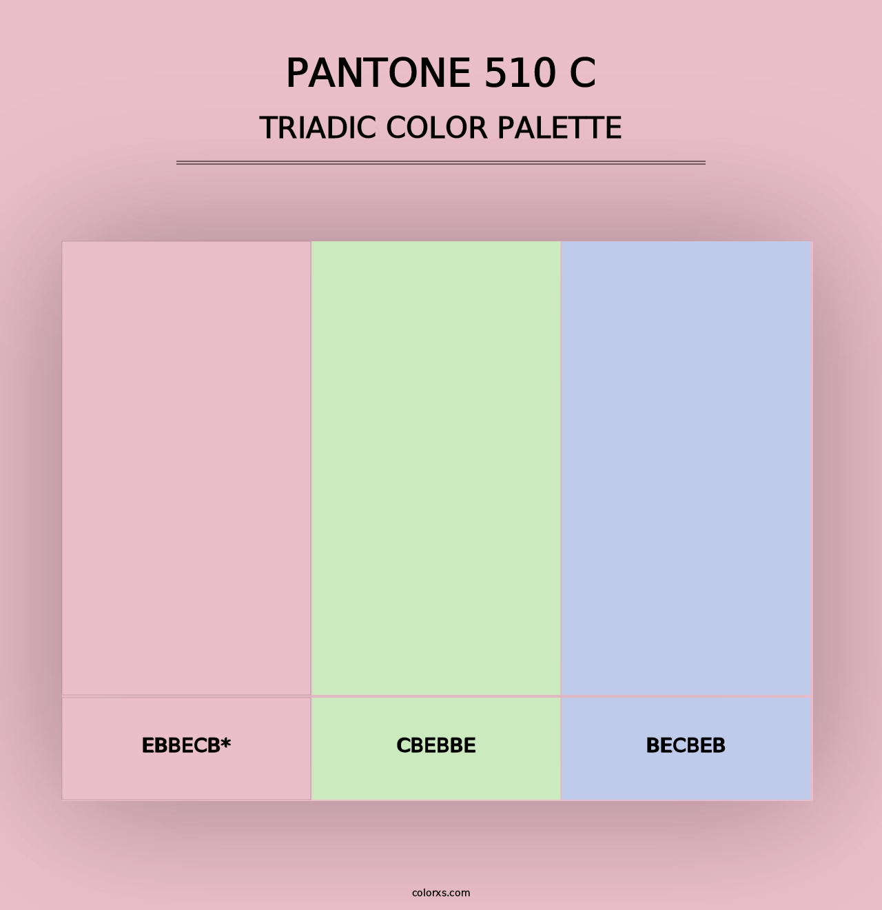 PANTONE 510 C - Triadic Color Palette