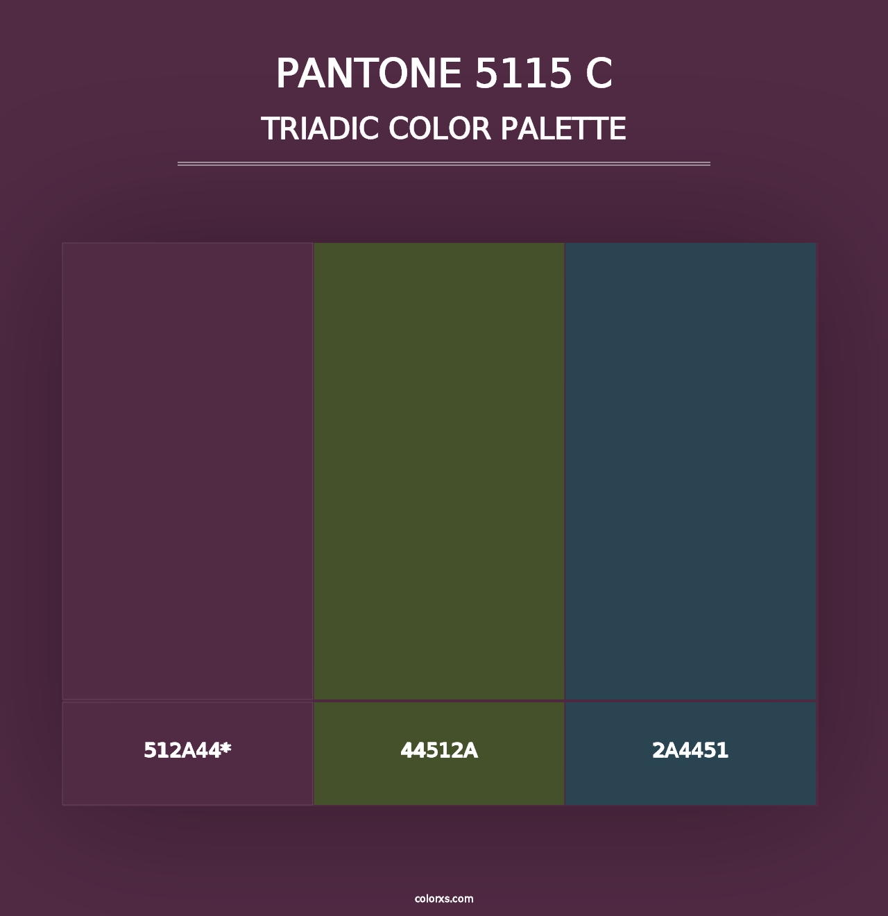 PANTONE 5115 C - Triadic Color Palette