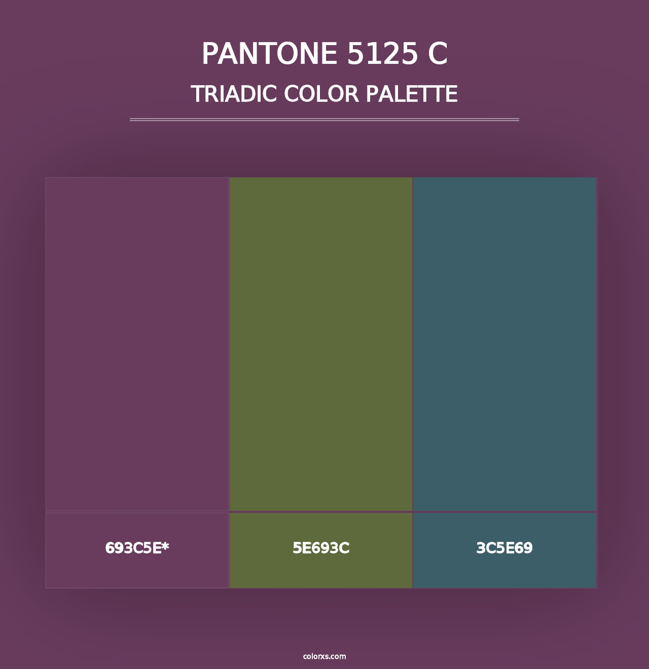 PANTONE 5125 C - Triadic Color Palette