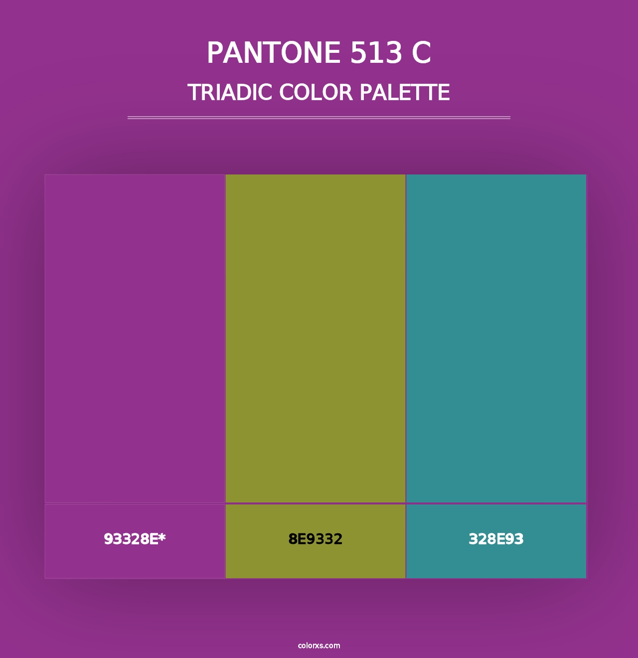 PANTONE 513 C - Triadic Color Palette