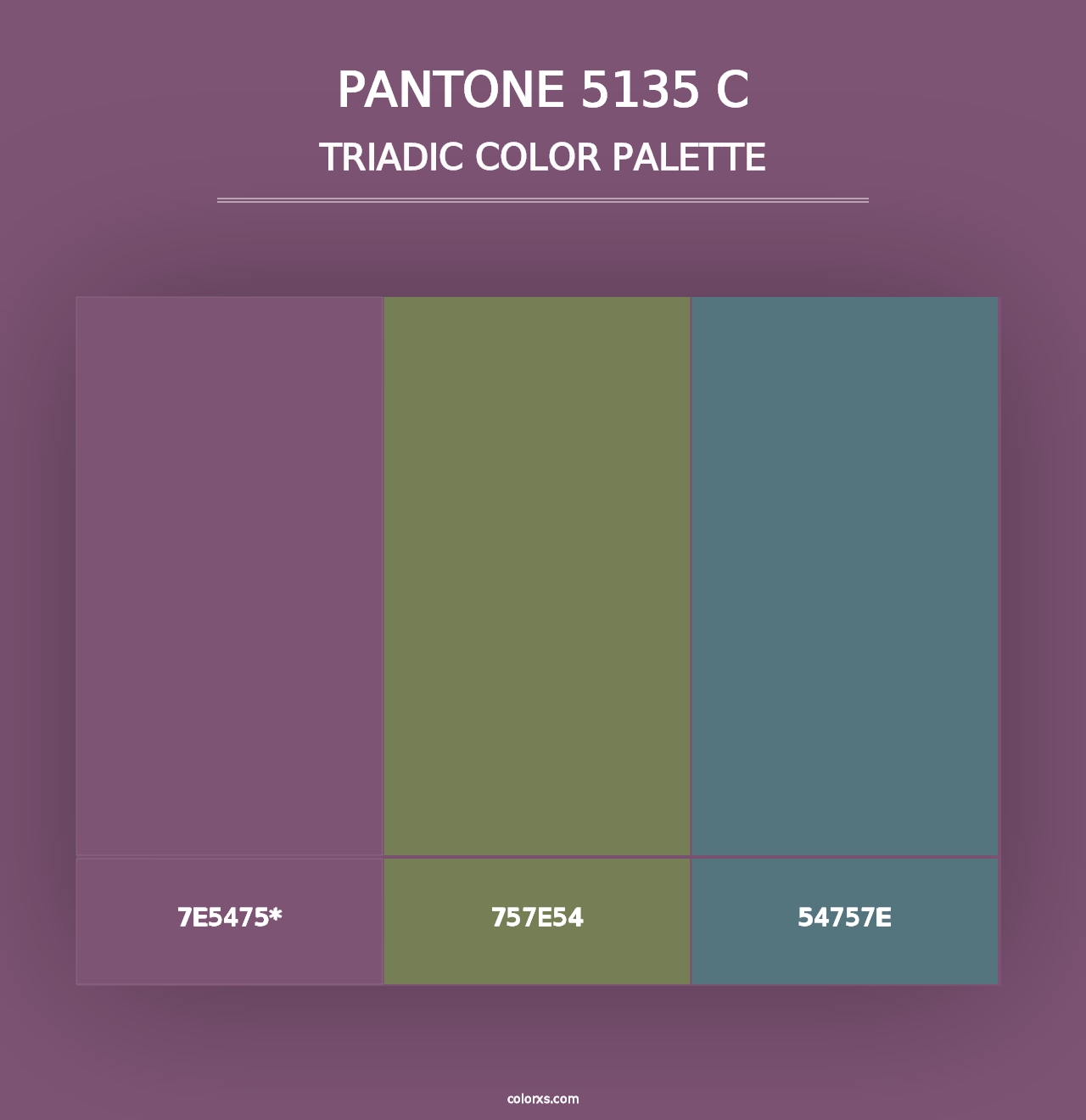 PANTONE 5135 C - Triadic Color Palette