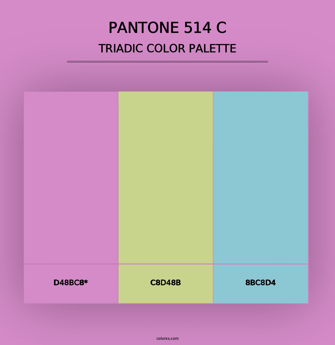 PANTONE 514 C - Triadic Color Palette