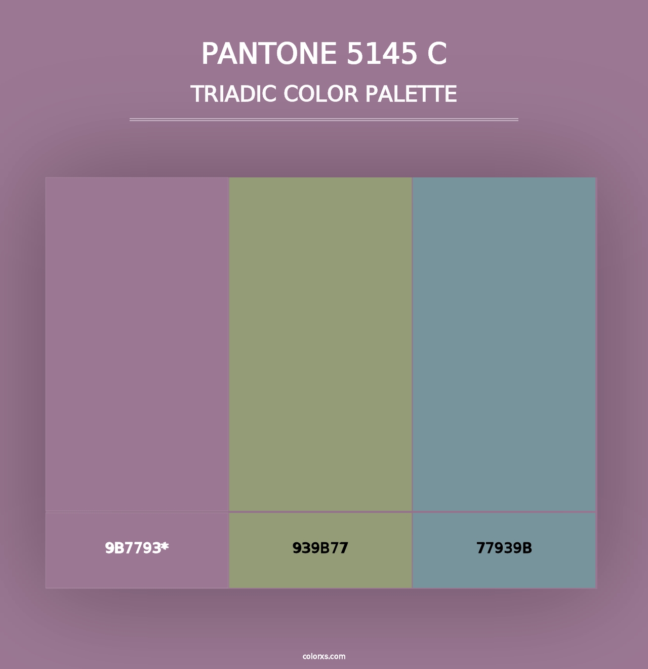 PANTONE 5145 C - Triadic Color Palette