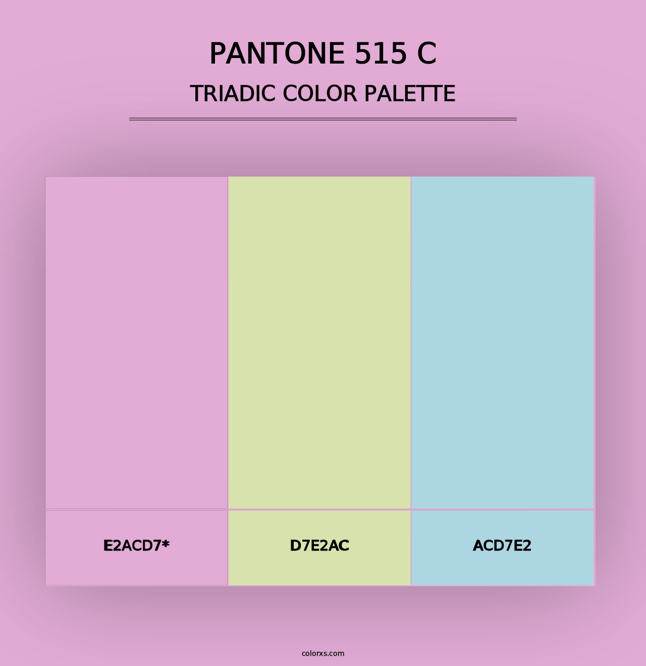 PANTONE 515 C - Triadic Color Palette