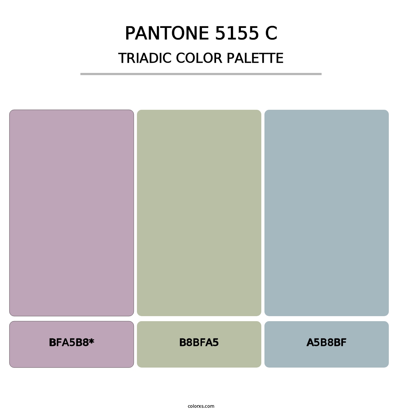 PANTONE 5155 C - Triadic Color Palette