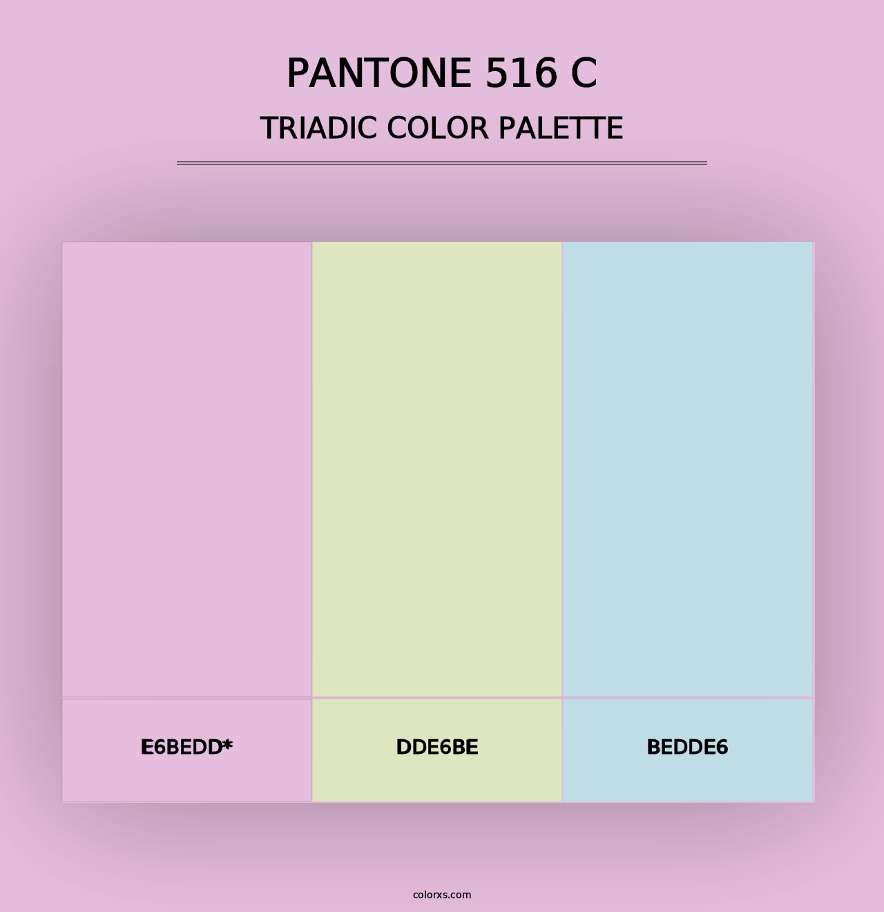 PANTONE 516 C - Triadic Color Palette