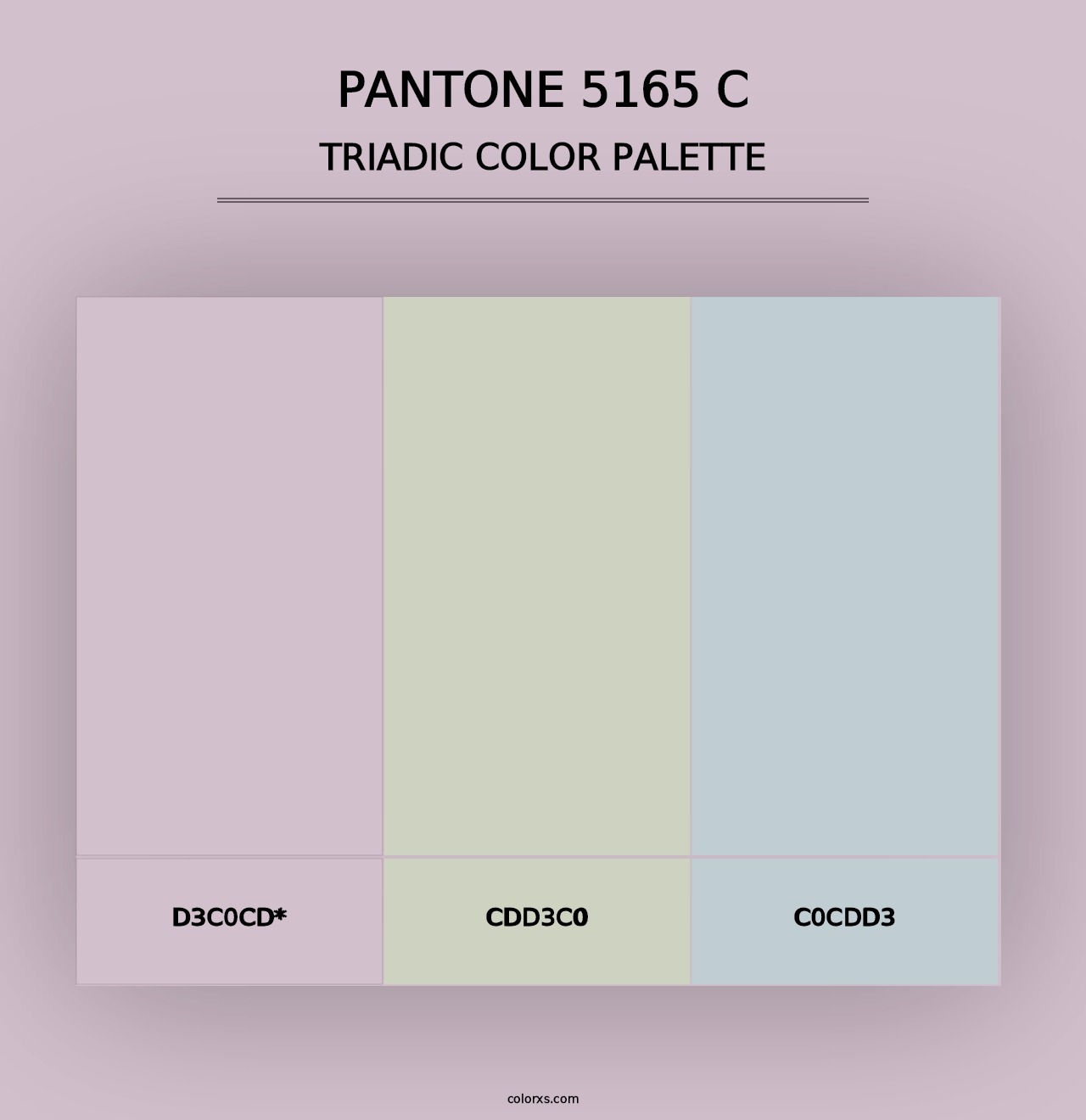 PANTONE 5165 C - Triadic Color Palette