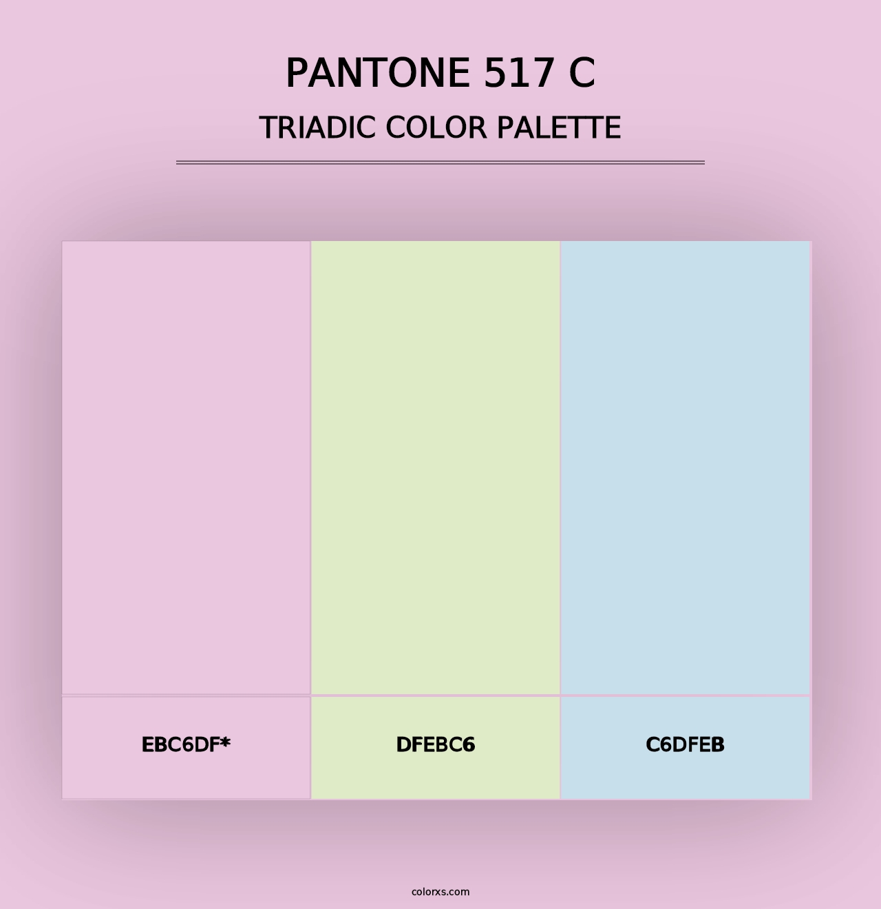 PANTONE 517 C - Triadic Color Palette