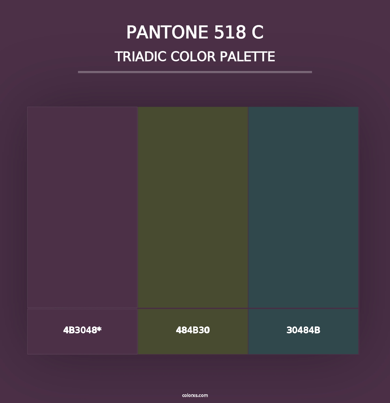 PANTONE 518 C - Triadic Color Palette