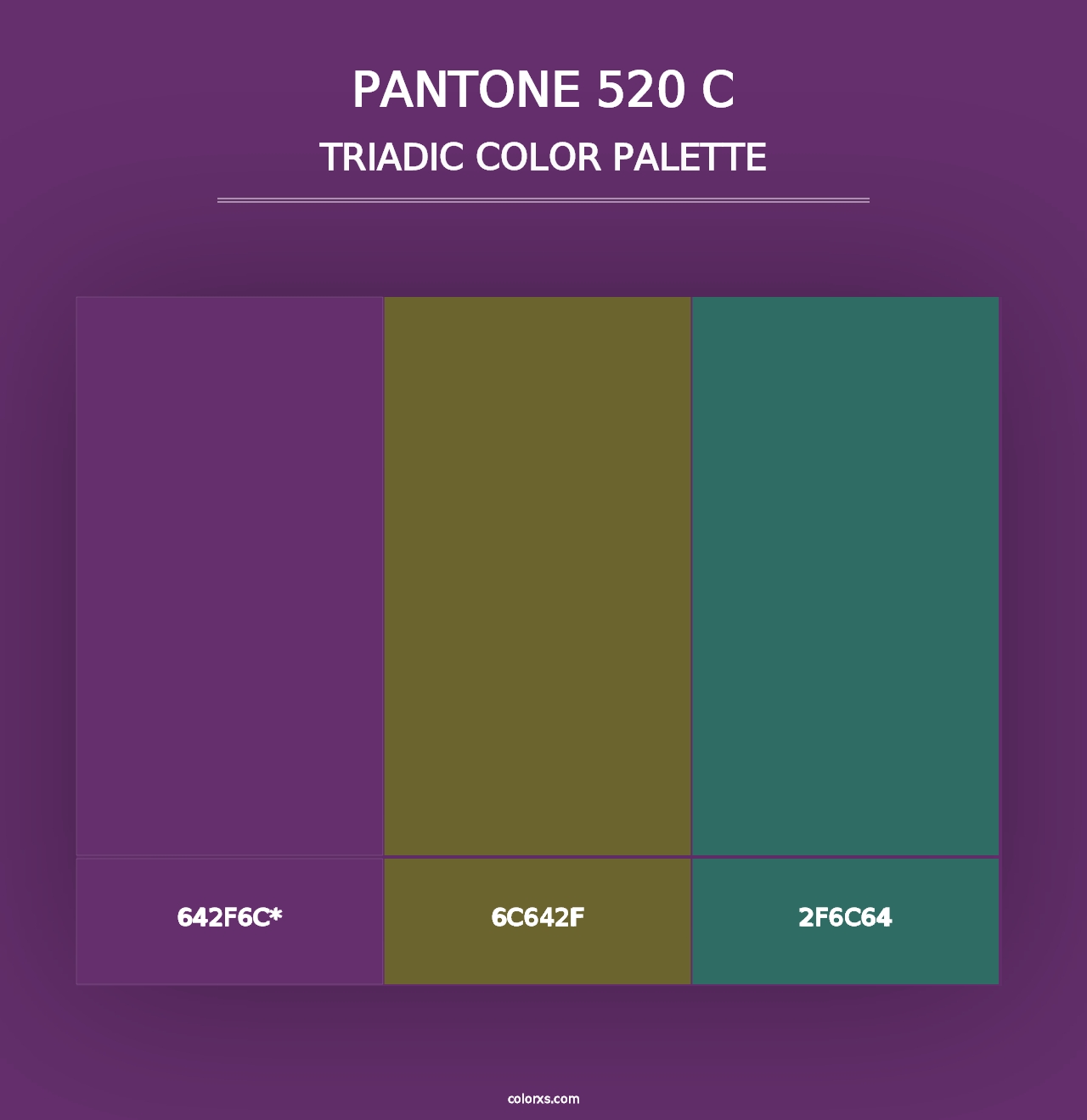 PANTONE 520 C - Triadic Color Palette