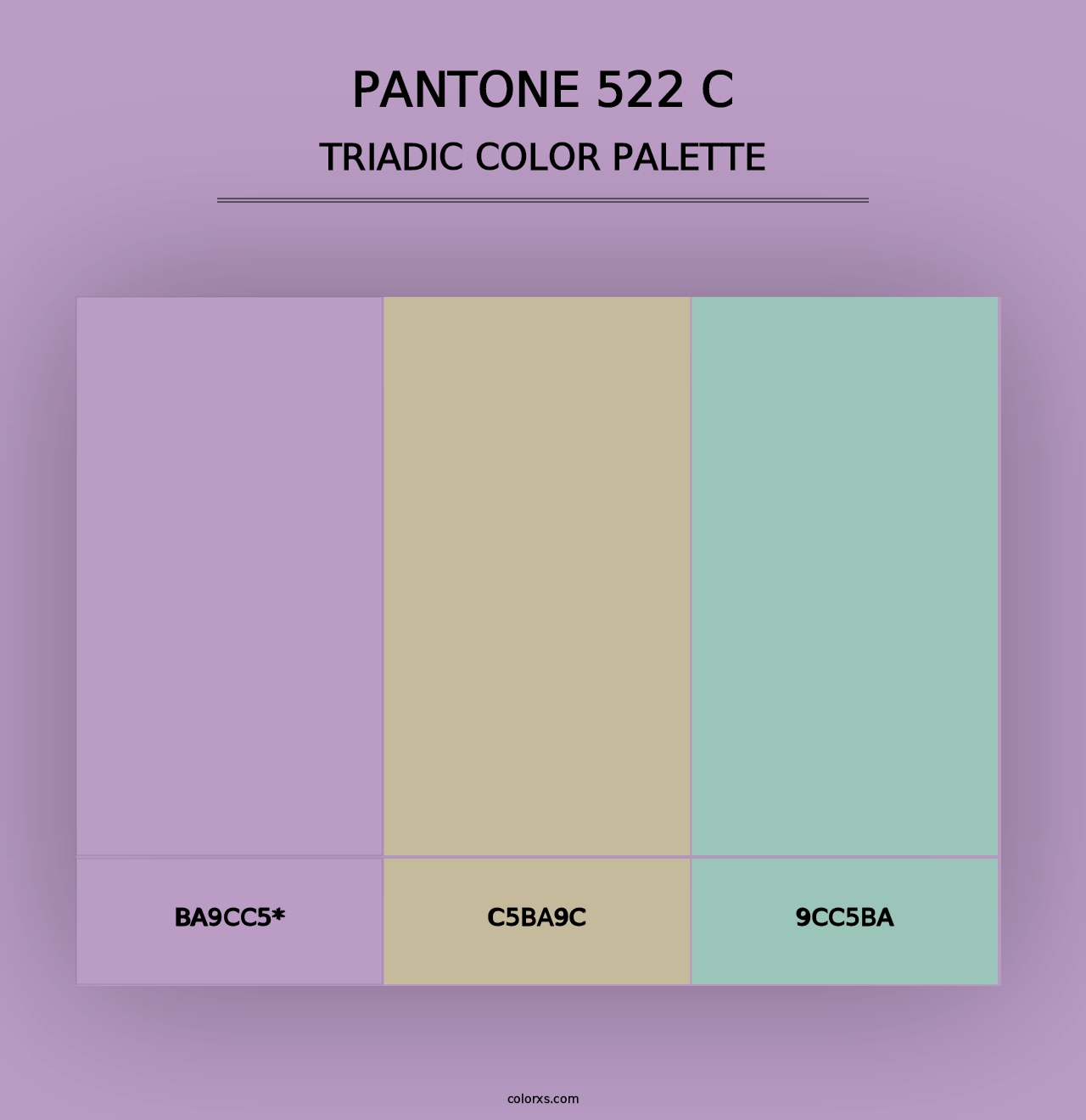 PANTONE 522 C - Triadic Color Palette